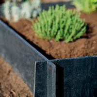 Ubbink Pflanzbeet aus recyceltem PVC, 10 mm stark, Streifen - H19 x 100 x 100 cm - 4 x