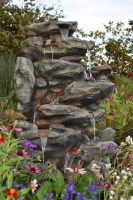 Ubbink BONORVA - Polyresin, naturgetreue Felsnachbildung, mit integriertem Wasserfall