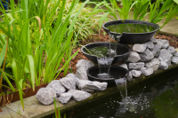 Ubbink Nova Scotia II Bachlauf - Polyresin - 3 Wasserfall-Schalen