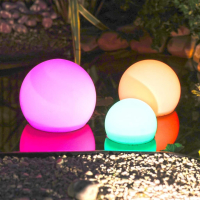 Ubbink Multi Bright SolarFloat 25 - Solarbetriebene schwimmende Leuchtkugel, H23 x Ø25cm