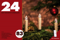 LED Weihnachts-Kerzen 24er Basis-Set, kabellos + Fernbedienung, warmweiß