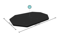 Bestway PVC-Abdeckplane 305 x 184 cm, schwarz, oval