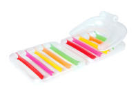 Bestway Luftmatratze Summer Colors mit Rückenlehne + klappbarem Fußteil 201 x 89 cm