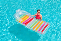Bestway Luftmatratze Summer Colors mit Rückenlehne + klappbarem Fußteil 201 x 89 cm