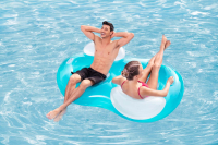 Bestway 2-Personen-Schwimmring Cool Comfort mit Rückenlehne 188 x 117 cm