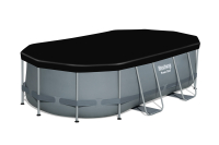 Bestway PVC-Abdeckplane 418 x 230 cm, schwarz, oval