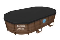Bestway PVC-Abdeckplane 418 x 230 cm, schwarz, oval