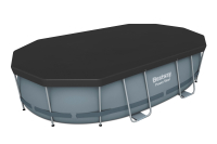 Bestway PVC-Abdeckplane 418 x 230 cm, schwarz, oval