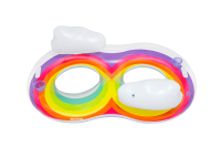Bestway Rainbow Dreams 2-Personen-Schwimmring mit Kopfstütze 186 x 116 cm