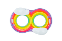 Bestway Rainbow Dreams 2-Personen-Schwimmring mit Kopfstütze 186 x 116 cm