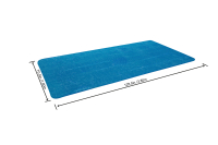 Bestway PE-Solarabdeckplane 380 x 180 cm, blau, eckig