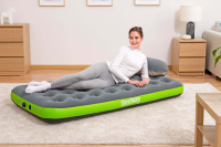Bestway Single-Luftbett  Roll & Relax mit Kissenpumpe 188 x 99 x 22 cm