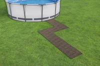Bestway Pool-Bodenschutzfliesen Set 12 Stück á 50 x 50 cm, Holz-Optik (Palisander)