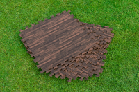 Bestway Pool-Bodenschutzfliesen Set 12 Stück á 50 x 50 cm, Holz-Optik (Palisander)