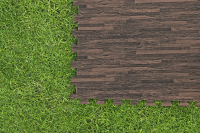 Bestway Pool-Bodenschutzfliesen Set 12 Stück á 50 x 50 cm, Holz-Optik (Palisander)