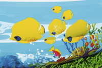 Bestway Family Pool Fish n Friends  262 x 157 x 46 cm, oval