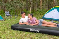 Bestway TriTech Doppelluftbett mit mobiler, akkubetriebener Elektropumpe 203 x 152 x 25 cm