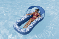 Bestway Poolmatte Comfort Plush mit Sonnenschutzdach 198 x 112 cm