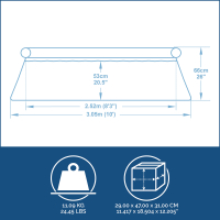 Bestway Fast Set Aufstellpool ohne Pumpe Durchm. 305 x 66 cm, blau, rund