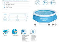 Bestway Fast Set Aufstellpool ohne Pumpe Durchm. 305 x 66 cm, blau, rund