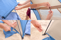 Bestway Strandmuschel Beach Dome mit SwiftClick -System 234 x 240 x 125 cm