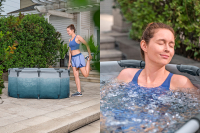 Bestway LAY-Z-SPA Eisbad Glacial Dip mit Filterpumpe 150 x 90 x 65 cm, oval