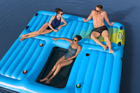 Bestway Badeinsel Summer Slide mit Wasserrutsche 376 x 311 cm