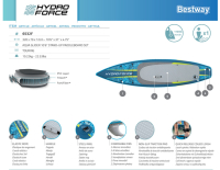 Bestway Hydro Force SUP Touring Board-Set Aqua Glider 320 x 79 x 12 cm