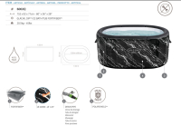 Bestway LAY-Z-SPA FortiFiber Eisbad Glacial Dip mit Filterpumpe 152 x 92 x 71 cm
