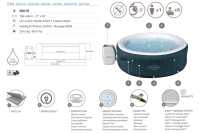 Bestway LAY-Z-SPA Energiespar-Whirlpool Miami AirJet für 6 Personen Durchmesser 196 x 66 cm, Dunkelgrün