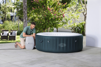 Bestway LAY-Z-SPA Energiespar-Whirlpool Miami AirJet für 6 Personen Durchmesser 196 x 66 cm, Dunkelgrün