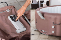 Bestway LAY-Z-SPA Energiespar-Whirlpool Hawaii AirJet mit App-Steuerung, für 6 Personen, Durchmesser 196 x 71 cm, Terrakotta