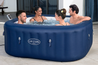 Bestway LAY-Z-SPA Energiespar-Whirlpool Hawaii AirJet mit App-Steuerung, für 6 Personen, 180 x 180 x 71 cm, Kobaltblau