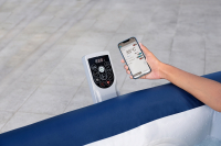 Bestway LAY-Z-SPA Energiespar-Whirlpool Hawaii AirJet mit App-Steuerung, für 6 Personen, 180 x 180 x 71 cm, Kobaltblau