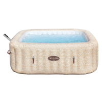 Bestway LAY-Z-SPA Energiespar-Whirlpool Rome AirJet mit App-Steuerung, für 7 Pers. 201 x 201 x 71 cm, Sandmarmor-Optik