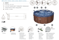 Bestway LAY-Z-SPA Energiespar-Whirlpool Toronto AirJet mit Schaumstoffpaneelen & App-Steuerung, für 7 Personen Durchm. 190 x 70 cm