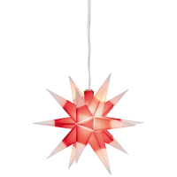 Sterntaler LED-Stern weiß/rot, 1 warmweiße LED, Durchmesser 120 mm
