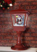 Christmas Paradise Schneiende LED Tischlaterne 65 cm, Weihnachtslaterne, Motiv Santa Claus