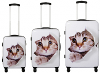 Kofferset 3tlg Reisekoffer Polycarbonat Hartschale KATZE