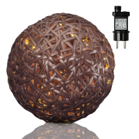 Hellum LED-Rattan-Ball 34cm 90 BS warmweiß außen