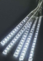 Hellum LED-Schneefall Stäbe, Lichterkette 160 BS weiss aussen