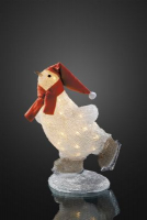 Hellum LED-Pinguin mit Schal und Mütze 40 BS warmweiß außen