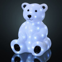 Hellum EVA LED-Teddybaer 42cm 85 BS weiss aussen