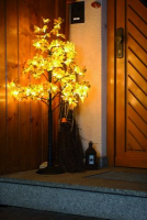 Hellum LED-Baum Ahorn 120cm 96 BS warmweiß/braun außen