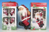 Weihnachtsmann Santaclaus am Seil, 25 cm, aus Polyresin