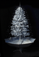 Weihnachtsbaum mit Schneefall Schnee LED Licht Musik 2 m WEISS