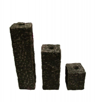 Ubbink MODENA - Drei Granitsäulen - 90l (Ø68xH36cm), 1600l/h, 3x(1x8) Leds weiß - H15/30/45 x 12 x 12 cm
