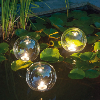 Ubbink Multi Bright Float 3 LED - schwimmende Kunststoffkugeln, 3 LEDs G4, 24 SMD warmweiß, Trafo12V, 6W - 75 Lumen, EEK A+, 1,5W