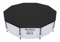 Bestway Flowclear PVC-Abdeckplane Ø 305 cm schwarz