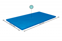 Bestway PE-Abdeckplane 304 x 205 cm, blau, eckig